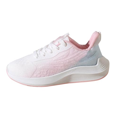 FNKDOR Sneaker & Sportschuhe für Damen Cool Farbverläufe Atmungsaktiv Weicher Stretch, für Sommer und Herbst (Pink, 37) von FNKDOR