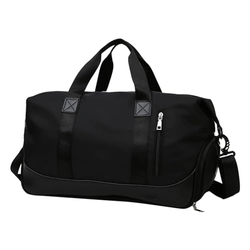 FNKDOR Sporttasche Damen Herren Unisex Taschen Handgepäck Reisetasche Travel Bag für Sports Urlaub Gym Übernachtung (Black, One Size) von FNKDOR