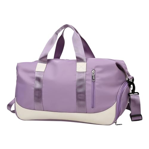 FNKDOR Sporttasche Damen Herren Unisex Taschen Handgepäck Reisetasche Travel Bag für Sports Urlaub Gym Übernachtung (Purple, One Size) von FNKDOR