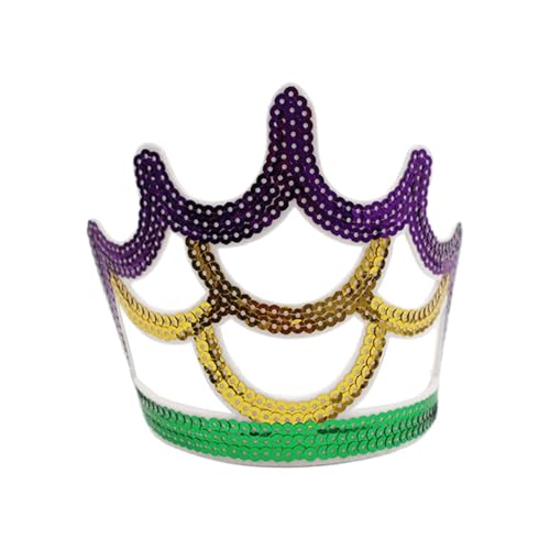 Karneval Kostüm Accessoire Maskerade Party Pailletten Höhlenmensch Kopfschmuck Mardi Kopfschmuck (Dark Blue, One Size) von FNKDOR