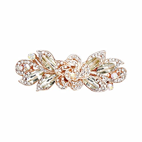 # Kristall-Haarspange Haarspange Strass Haarspange Bling Kristall Hochzeit Haarspange Haarnadeln Glanz Braut dekorative Kopfbedeckungen Haarspange Schmuck für Frauen und Mädchen (A, One Size) von FNKDOR