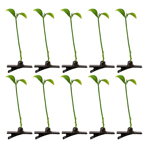 # Lustige grüne Gras Haarspange Sämling langes Gras Sprössling kleine Haarnadel oben kleiner Clip Kopfschmuck Top Clip (Green, One Size) von FNKDOR