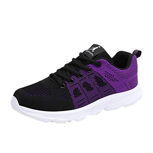 Sneaker Damen Absätze modische Sneakers Sneakers Lacup beiläufige Flache atmungsaktive Farbe Frauen Sneakers Mesh von FNKDOR