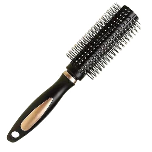 Runde Lockenbürste, runde Haarbürste zum Föhnen, professionelles Styling-Werkzeug für Frauen, Styling-Haarbürste, für Damen, Herren, zum Erstellen und Glätten von lockigem oder gewelltem Haar (schwarz Runde Lockenbürste, runde Haarbürste zum Föhnen, professionelles Styling-Werkzeug für Frauen, Styling-Haarbürste, für Damen, Herren, zum Erstellen und Glätten von lockigem oder gewelltem Haar (schwarz von FNSIGHD