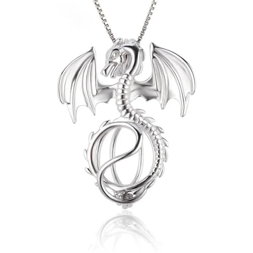 925 Drache Charms Anhänger, Perlenmedaillon 925 Sterling Silber Charms Anhänger Schmuck for Frauen Männer Mädchen 925 Drache Charms Anhänger, Perlenmedaillon 925 Sterling Silber Charms Anhänger Schmuck for Frauen Männer Mädchen von FNSK