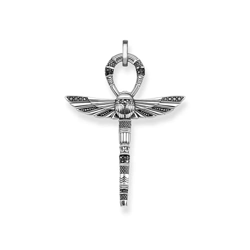 Kreuz Des Lebens Ankh Mit Skarabäus Anhänger, Ethnische Libelle Anhänger Schmuck Europa 925 Sterling Silber Schmuck Halskette Zubehör Geschenk Für Frauen Männer Mädchen von FNSK