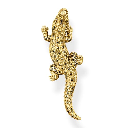 Krokodil Goldener Anhänger, 925 Sterling Silber Anhänger Schmuck Halsketten Accessoires Geschenk for Frau Männer Mädchen von FNSK