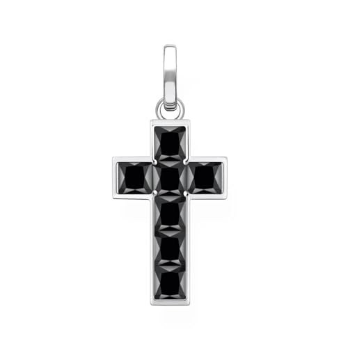 Schwarzer Stein-Kreuz-Anhänger, 925 Sterling Silber Anhänger For Armband Halskette Schmuck Geschenke For Frauen Männer Mädchen von FNSK