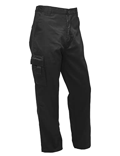 FNT Workwear Schwarze Herren Cargohose mit mehreren Taschen, Arbeitshose mit Knopf und Reißverschluss, Schwarz , 34W x 33L FNT Workwear Schwarze Herren Cargohose mit mehreren Taschen, Arbeitshose mit Knopf und Reißverschluss, Schwarz , 34W x 33L von FNT Workwear