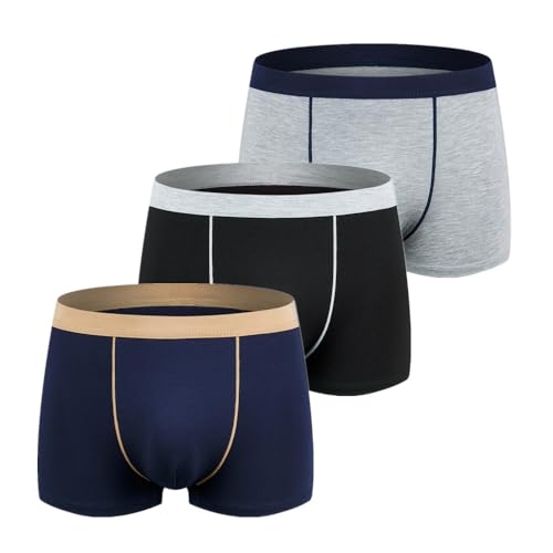 FNVMZ Boxershorts Herren Abriebfeste Herrenunterwäsche, Weiche Und Atmungsaktive Boxershorts In Übergröße,Farbe1,9XL von FNVMZ