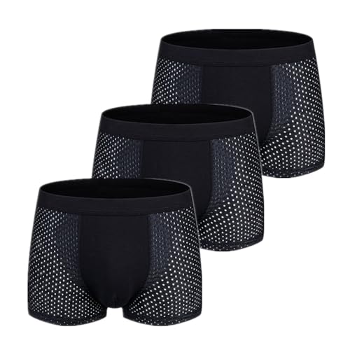 FNVMZ Herren Boxershorts Plus Size Herren Ice Silk Mesh Unterwäsche Sexy Atmungsaktive Modal Stretch Boxer,Schwarz,7XL FNVMZ Herren Boxershorts Plus Size Herren Ice Silk Mesh Unterwäsche Sexy Atmungsaktive Modal Stretch Boxer,Schwarz,7XL von FNVMZ