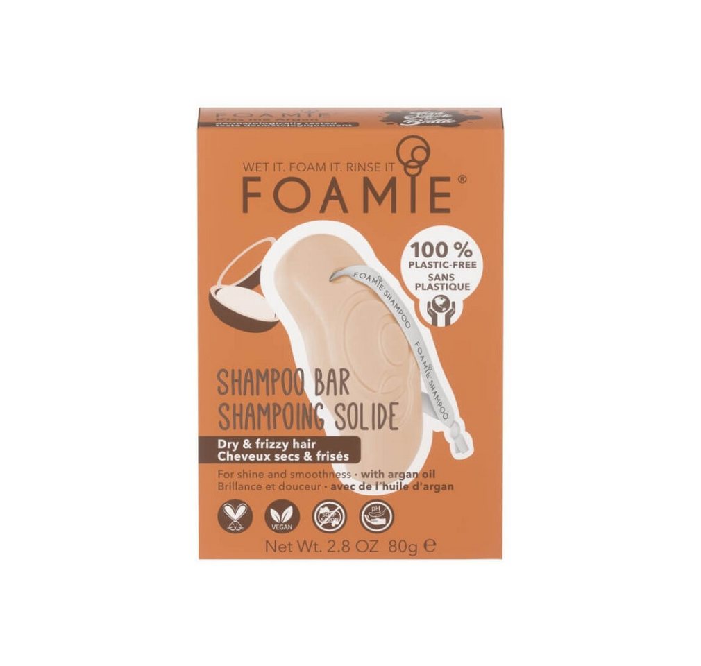 FOAMIE Trockenshampoo Kiss Me Argan Solid Shampoo for Dry and Curly Hair (Shampoo Bar) 80 g von FOAMIE