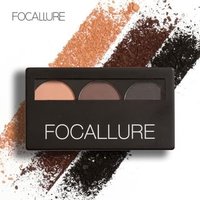 FOCALLURE - 3D Eyebrow Powder Palette - 3 Colors #03 Brown & Light Gray - 4.2g von FOCALLURE