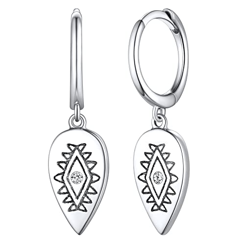 FOCALOOK 925 Sterling Silber Ohrringe Hängend Böse Auge Creolen Hängend für Frauen Mädchen Evil Eye Ohrhänger Augen von Teufel Hängeohrringe Edel Ohrringe Schick Ohrschmuck FOCALOOK 925 Sterling Silber Ohrringe Hängend Böse Auge Creolen Hängend für Frauen Mädchen Evil Eye Ohrhänger Augen von Teufel Hängeohrringe Edel Ohrringe Schick Ohrschmuck von FOCALOOK