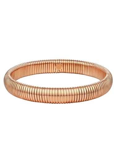 FOCALOOK Armreif Rosegold Stretch Armband Damen Edelstahl Schlangen Armreif Elastisches Armband Manschette Armspange breit 10mm Armband Schmuck FOCALOOK Armreif Rosegold Stretch Armband Damen Edelstahl Schlangen Armreif Elastisches Armband Manschette Armspange breit 10mm Armband Schmuck von FOCALOOK