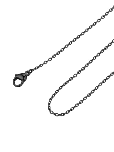 FOCALOOK Damen-Halskette, feine Gliederkette, 1,4 mm, aus Edelstahl/vergoldet, Länge 40/45/50/55/60, mit 5 cm Verlängerung, Edelstahl, Kein Edelstein FOCALOOK Damen-Halskette, feine Gliederkette, 1,4 mm, aus Edelstahl/vergoldet, Länge 40/45/50/55/60, mit 5 cm Verlängerung, Edelstahl, Kein Edelstein von FOCALOOK