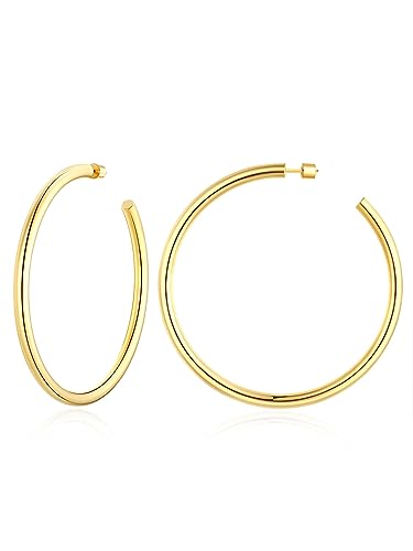 FOCALOOK Große Creolen Große Ohrstecker Gold Damenohrringe Größe 80MM Statement Ohrringe Runde Hängend Earrings Piercing Ohr Große Ohrringe Modeschmuck FOCALOOK Große Creolen Große Ohrstecker Gold Damenohrringe Größe 80MM Statement Ohrringe Runde Hängend Earrings Piercing Ohr Große Ohrringe Modeschmuck von FOCALOOK