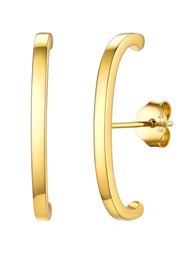 FOCALOOK Ohrringe Gold Silber 925 Piercing Ohr C Ohrstecker Damen Stecker Vintage Schmuck von FOCALOOK