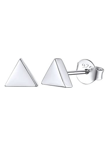 FOCALOOK Ohrstecker Silber 925 Ohrringe Mädchen Ohrringe Dreieck Silver Earrings Piercing Ohr Medizinische Ohrstecker Earrings Accessoire Ohrschmuck von FOCALOOK