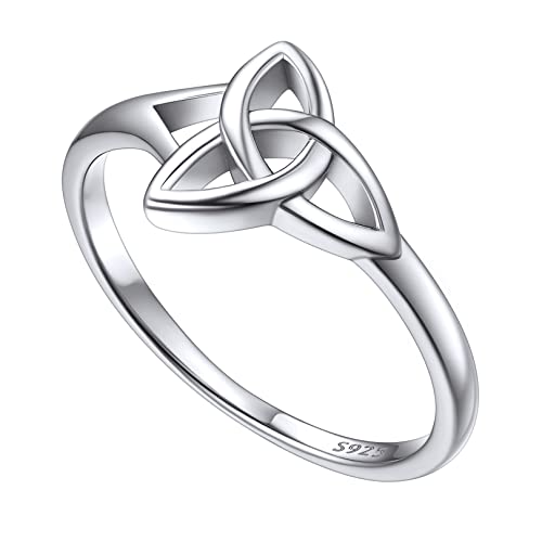 FOCALOOK Triquetra Ring für Männer Silber 925 Trauring Verlobungsring Herren Antragsring Partnerring Keltischer Schmuck Accessoire Größe 67 (21.3) von FOCALOOK