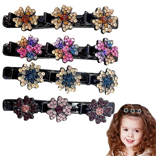 Blume Strass Haarspangen | Mode Haarspangen Haarschmuck mit Strass - 2023 Frauen Haarspangen Haarspangen für Zuhause, Party, Hochzeit Lear-au von FOCCAR