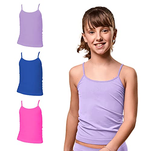 FOCENZA Tanktops für Mädchen aus Mikrofaser mit dünnen Trägern, elastisch und bequem, Multipack mit 3 Stück in verschiedenen Farben, hergestellt in Italien, Lavendel-Alaska-Fuchsia Fluo, M FOCENZA Tanktops für Mädchen aus Mikrofaser mit dünnen Trägern, elastisch und bequem, Multipack mit 3 Stück in verschiedenen Farben, hergestellt in Italien, Lavendel-Alaska-Fuchsia Fluo, M von FOCENZA