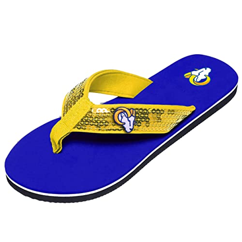 FOCO Damen NFL Pailletten San Francisco 49ers Flip-Flop, Größe M von FOCO