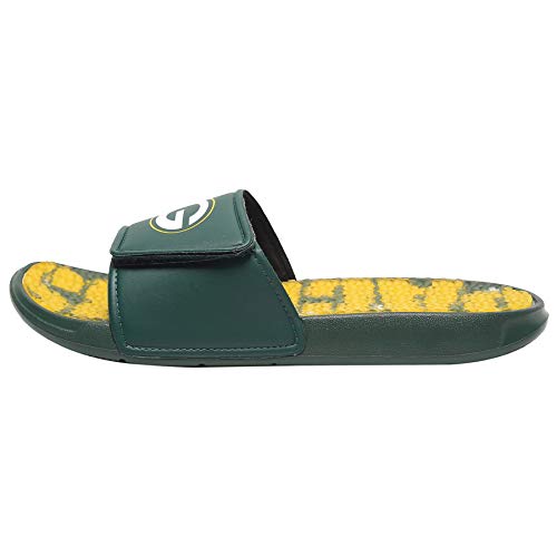 FOCO Green Bay Packers Badelatschen NFL Gel Sport Slides - 45/46 von FOCO