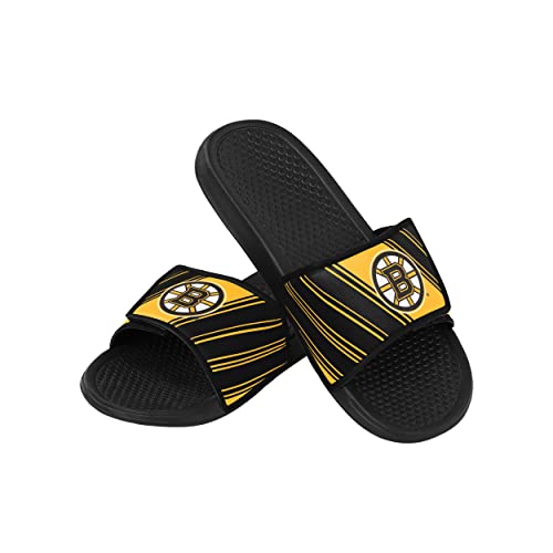 FOCO Herren Boston Bruins Legacy Sport-Slipper mit Klettverschluss, Größe L von FOCO