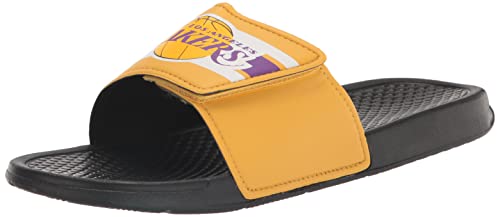 FOCO Herren Los Angeles Lakers NBA Sport Slide-M, Schwarz-Legacy Stripe von FOCO