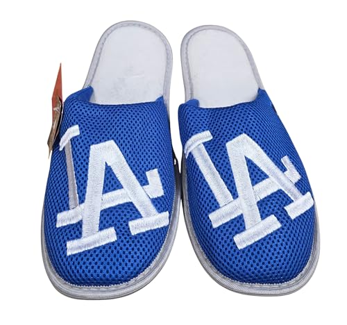 FOCO Herren MLB Team-Logo Mesh Hausschuhe (Los Angeles Dodgers, Größe 48/42 XL) von FOCO