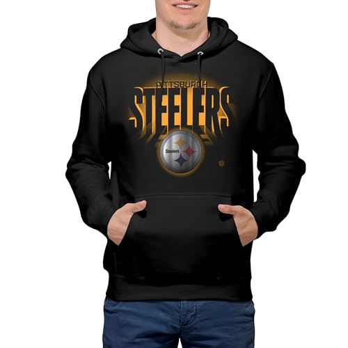 FOCO Herren NFL Team Logo Floodlight Pullover Hoodie Kapuzenpullover, Schwarz, 3X-Large von FOCO