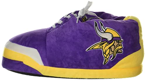 FOCO Herren NFL Team Logo Plüsch Oversized Sneaker Hausschuhe, Teamfarbe von FOCO