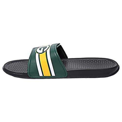 FOCO Herren NFL Team Logo Sport Legacy Stripe Slide Sandalen von FOCO