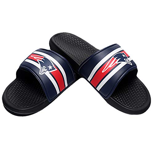 FOCO Herren NFL Team Logo Sport Slide Schiebe-Sandalen, Schwarz-Legacy Stripe von FOCO