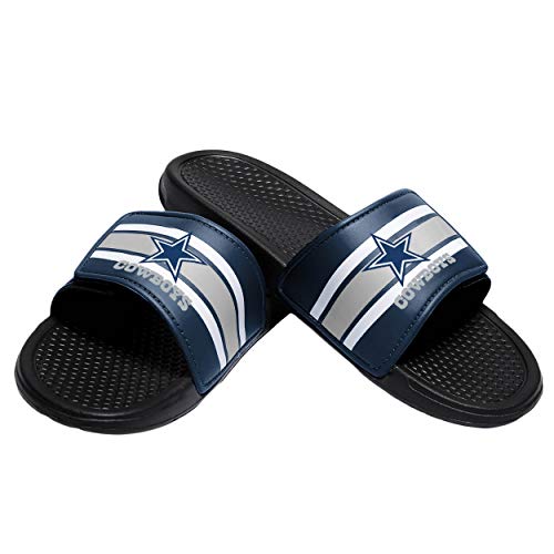 FOCO Herren NFL Team Logo Sport Slide Schiebe-Sandalen, Schwarz-Legacy Stripe von FOCO