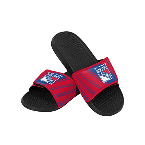 FOCO Herren Slipper New York Rangers Legacy Sport Slide mit Klettverschluss, Größe XL von FOCO