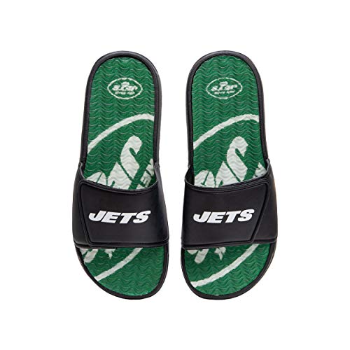 FOCO Herren Sport Duschgel Flip Flop Sandalen New York Jets NFL Wordmark Gel Slides-L von FOCO