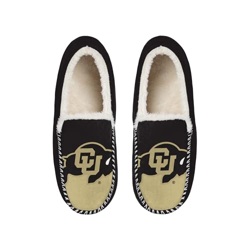 FOCO NCAA Herren Big Logo Colorblock Mokassin Hausschuhe – offiziell lizenziert, bequeme Schuhe mit Teamfarben und Logo von FOCO