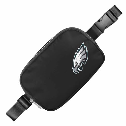 FOCO NFL Gameday On The Move Crossbody Gürteltasche - Offiziell lizenziert - Stadiongenehmigt - Verstellbar & Stilvoll (Philadelphia Eagles - Schwarz) von FOCO