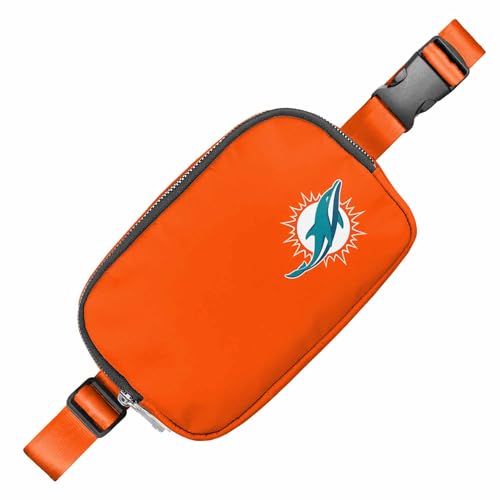 FOCO NFL Gameday On The Move Crossbody Gürteltasche - Offiziell lizenziert - Stadiongenehmigt - Verstellbar & Stilvoll (Miami Dolphins - Orange) von FOCO