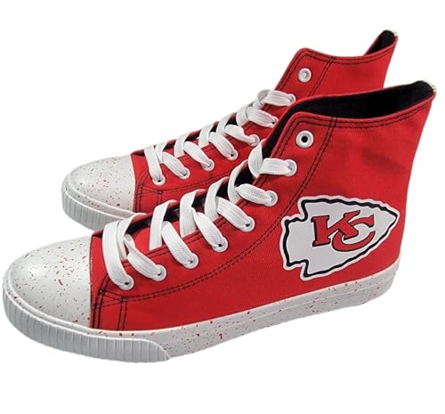 FOCO NFL Herren High Top Paint Splatter Canvas Schuh, Kansas City Chiefs, 42 EU von FOCO