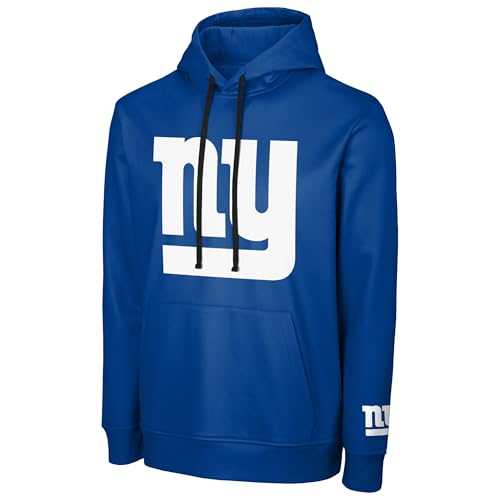 FOCO NFL Herren Official Sideline Primary Logo Performance Pullover Hoodie Sweatshirt, New York Giants - Blau, XX-Large von FOCO