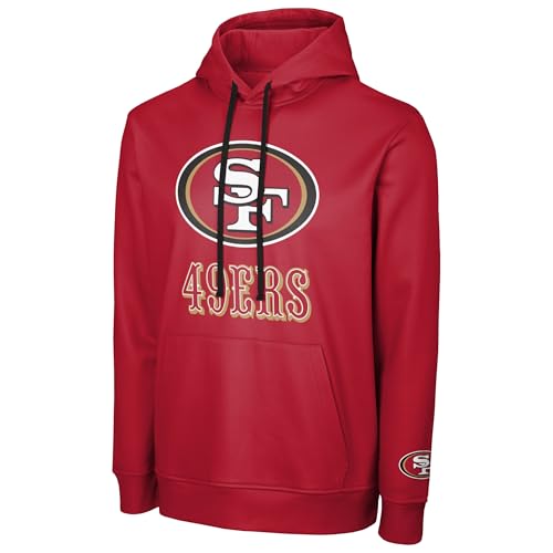 FOCO NFL Herren Official Sideline Primary Logo Performance Pullover Hoodie Sweatshirt, San Francisco 49ers - Rot, XX-Large von FOCO