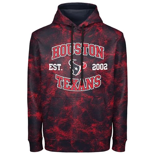 FOCO NFL Herren Offiziell lizenziertes Established Wordmark Camo Performance Throwback Team Color Pullover Sweatshirt Hoodie, Houston Texans – Marineblau, X-Large von FOCO