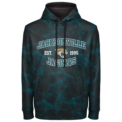 FOCO NFL Herren Offiziell lizenziertes Established Wordmark Camo Performance Throwback Team Color Pullover Sweatshirt Hoodie, Jacksonville Jaguars - Schwarz, XX-Large von FOCO