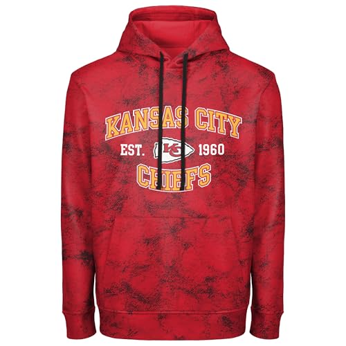 FOCO NFL Herren Offiziell lizenziertes Established Wordmark Camo Performance Throwback Team Color Pullover Sweatshirt Hoodie, Kansas City Chiefs - Rot, XX-Large von FOCO