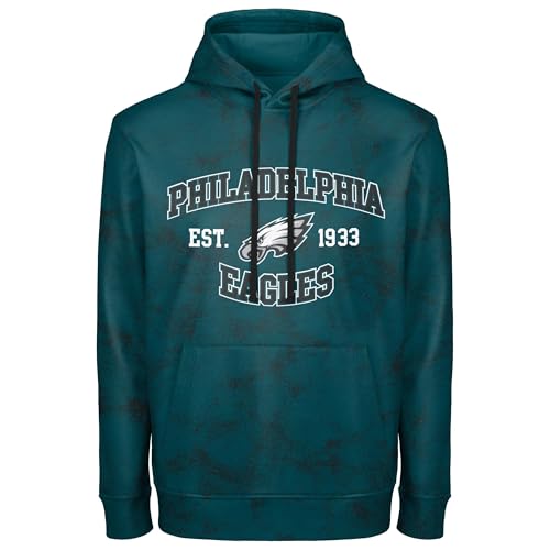 FOCO NFL Herren Offiziell lizenziertes Established Wordmark Camo Performance Throwback Team Color Pullover Sweatshirt Hoodie, Philadelphia Eagles - Grün, XX-Large von FOCO