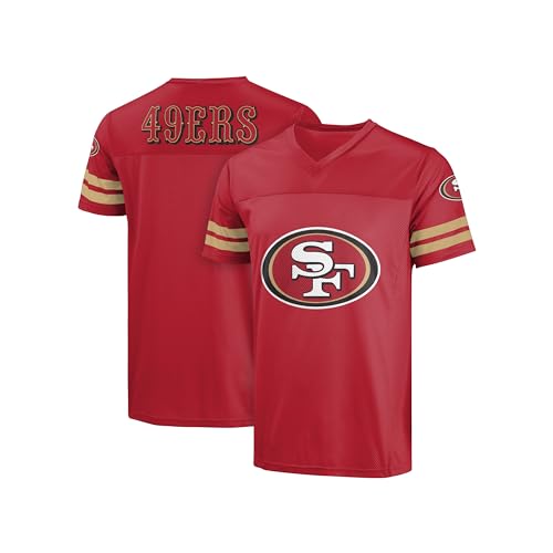 FOCO NFL Herren Offiziell lizenziertes Primary Logo Game Day Team Trikot, San Francisco 49ers - Rot, XL von FOCO