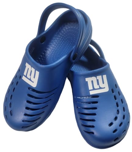 FOCO NFL Unisex-Erwachsene Team-Logo, solide Clogs mit Fersenriemen, bequeme Wasser-Slip-On-Schuhe, New York Giants, 15-16 Women/13-14 Men von FOCO